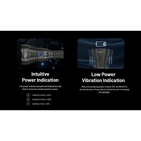 Nitecore MH40 PRO, Lanternă Profesionala, Reîncărcabilă USB-C, 3500 Lumeni, 1300 Metri - imagine 5