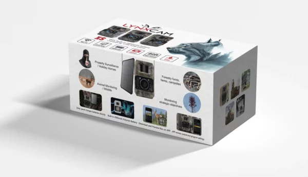 LYNXCAM Camera monitorizare 48 MP 30FPS WiFi Bluetooth FULL HD leduri invizibile ,panou solar - imagine 5