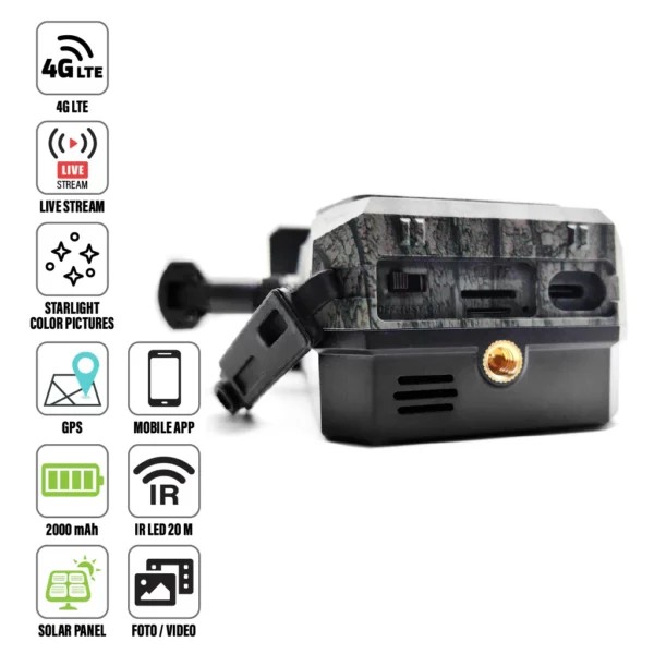 LYNXCAM Camera cu GPS live vision APP 4G LTE video 2K si panou solar - imagine 8