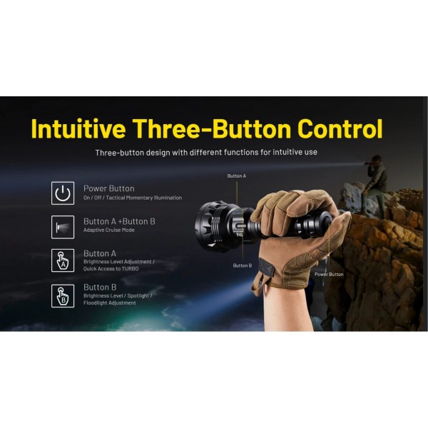 Lanterna Nitecore P40, 2000 lumeni, 2900 metri - imagine 4