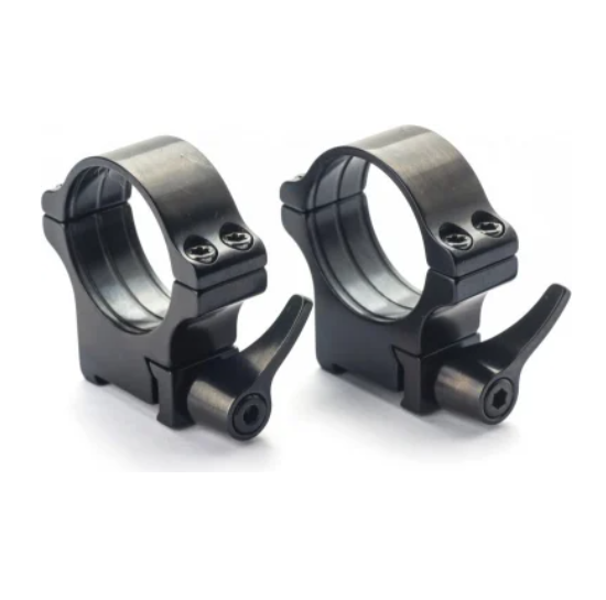 Inele Rusan cu prindere rapidă, pentru șină tip prismă de 19 mm (CZ 550), compatibile cu lunete cu tub de 30 mm, înălțime 19 mm.